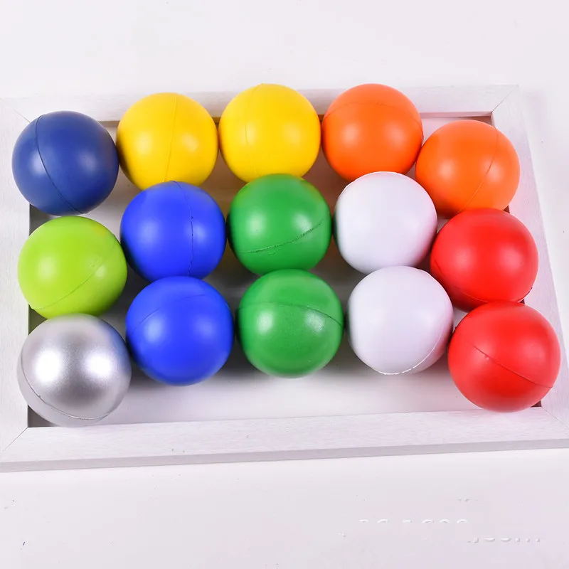 6.3CM Round Shape PU Foam ball Customized Color PU Foam Stress Ball Custom LOGO PU Stress Ball