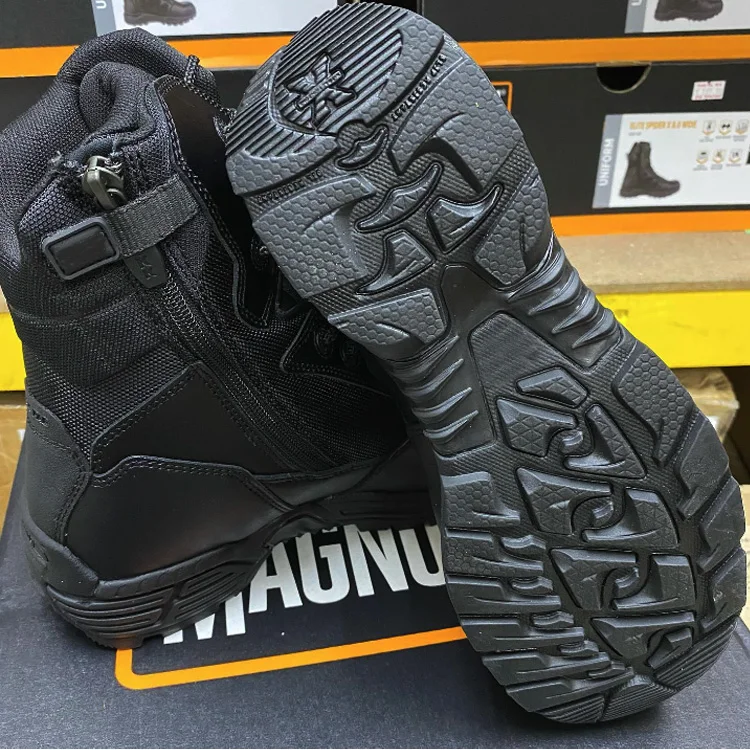 High Quality Black Safety Strength Stealth Force 8.0 Sidezip mountain outdoor boots