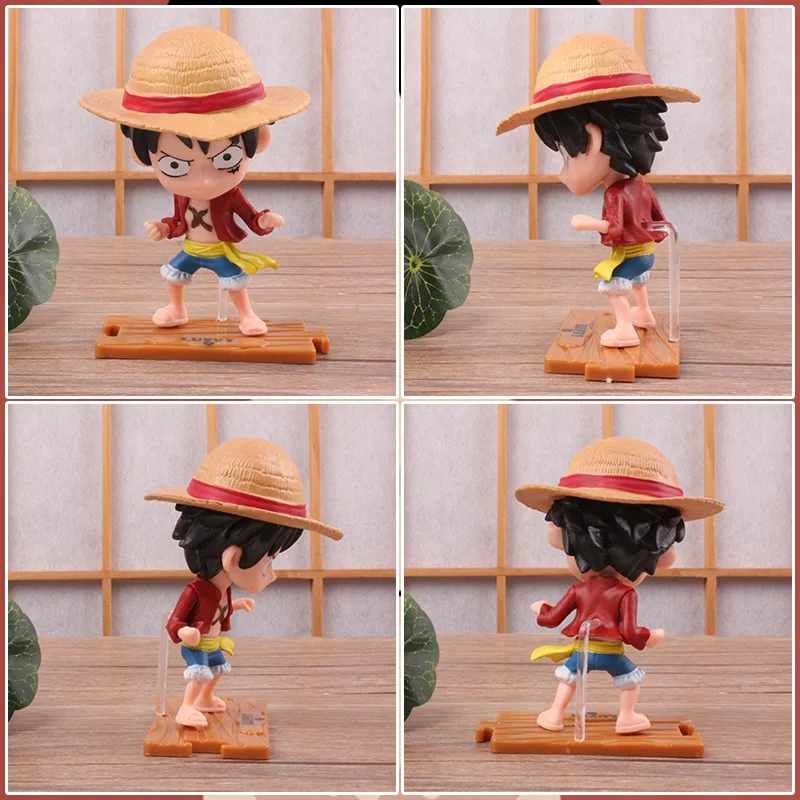 10pcs/set Japanese Cartoon Toys One Pieces Figure Luffy Zoro Nami Usopp Boa Hancock Cute Doll PVC Anime Action Toys