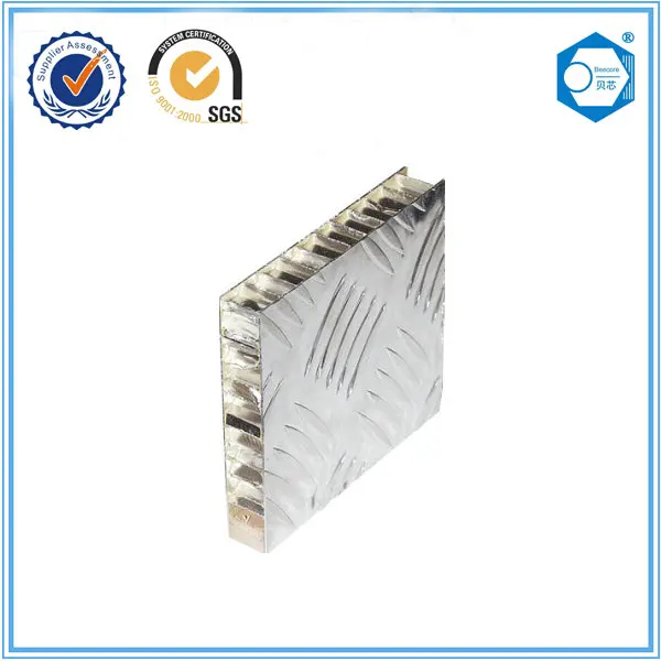 honeycomb sandwich panel with checker plate cladded