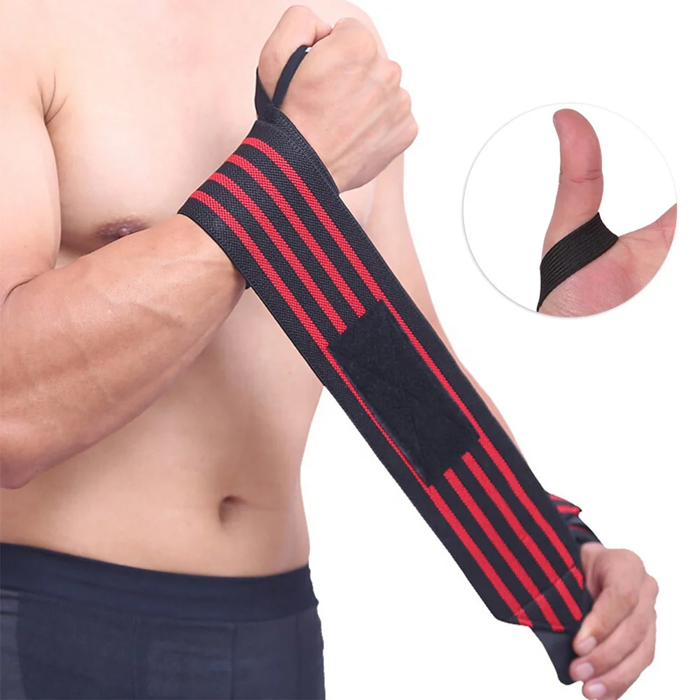 63*8cm/customizable Exercise training weight lifting wrist wrap band brace fitness gym elastic wrist strap