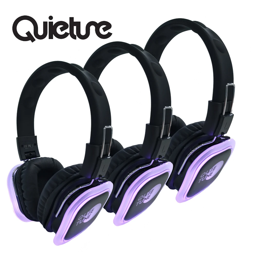 F39 HIFI Parties  Wireless Silent Disco Headphones with 3 or more Channels and LED Light within 500m Control Range