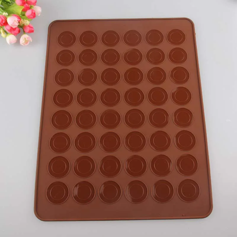 Baking Mat Macaron 48 Capacity Round Muffin Non-stick Silicone Baking Mat Chocolate Macaron Silicone Mat Baking Liner Sheet