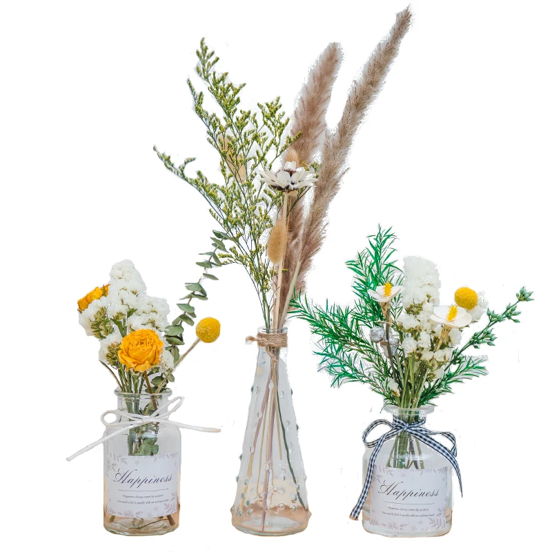Заводская поставка оптовая продажа ручная работа сушеный мини букет цветов различные стили натуральный домашний декор бесплатный образец