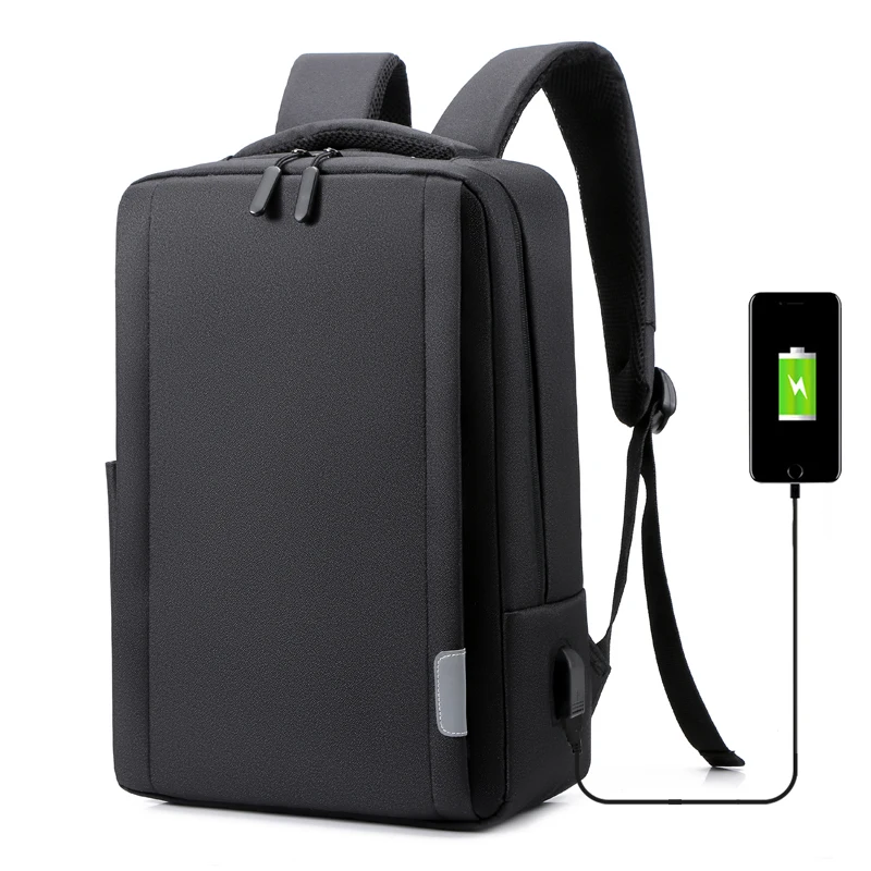 Wholesale business Waterproof Nylon new Man mochilas-juvenil 15.6inch travel Laptop computer bag Backpack with USB Bagpack