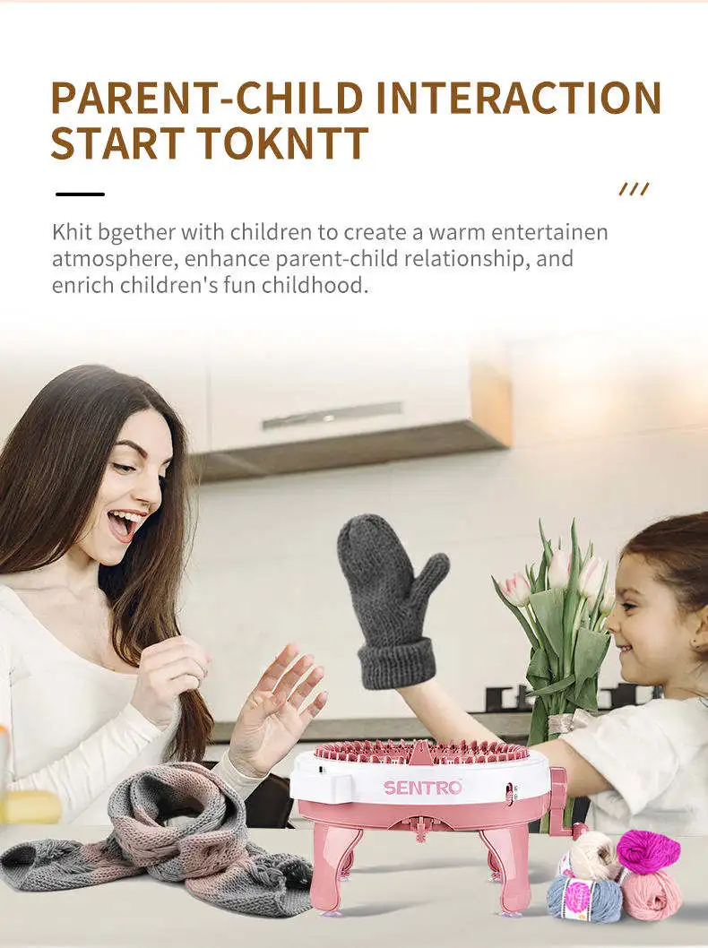 Handmade Gifts Diy Craft Knitting Wool Machines Textile Machines Hats Socks Scarves Knitting Machine Toys For Kids