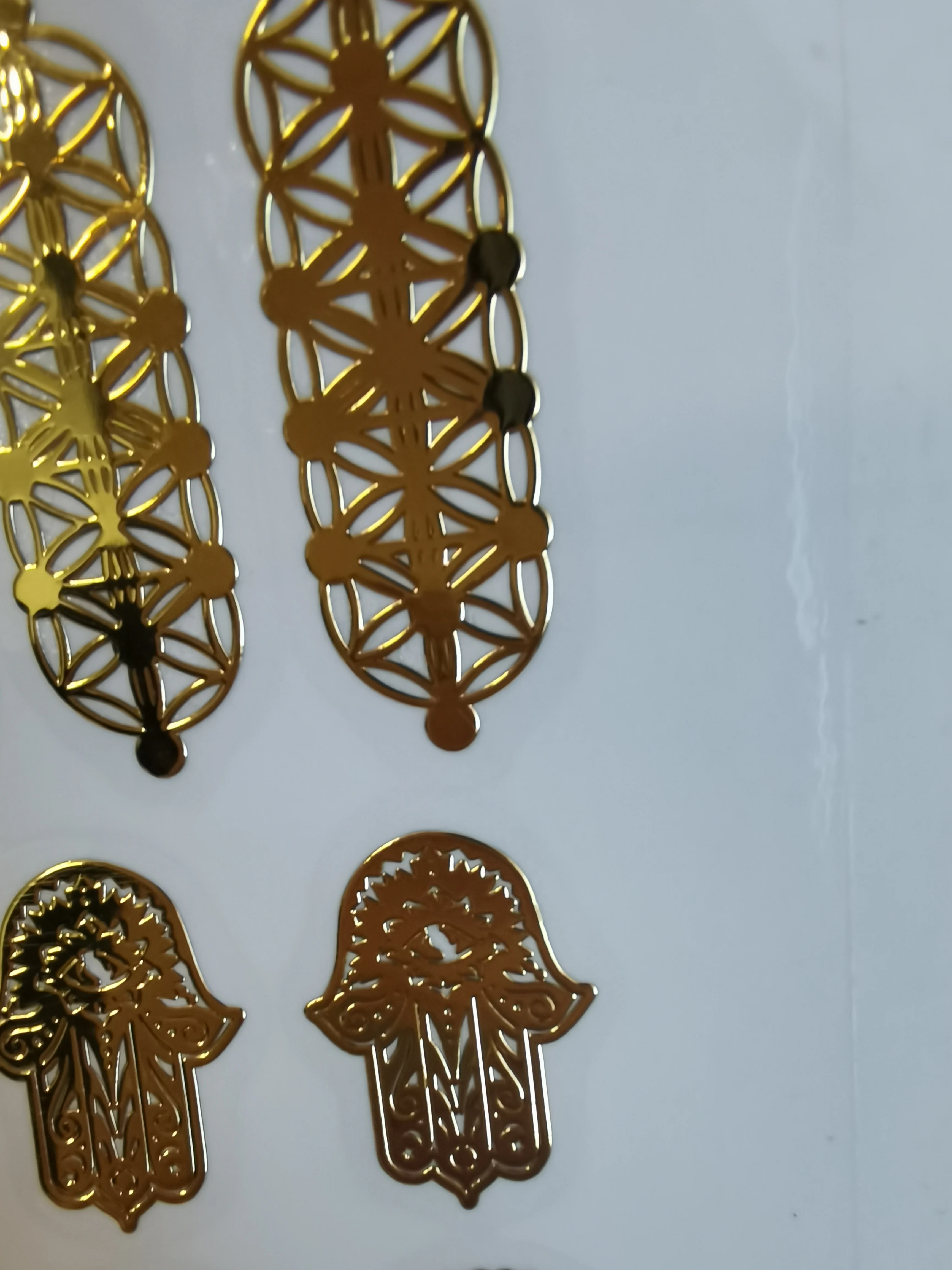 Factory wholesale waterproof vinyl 3D embossed adhesive metal Uv transfer stickers