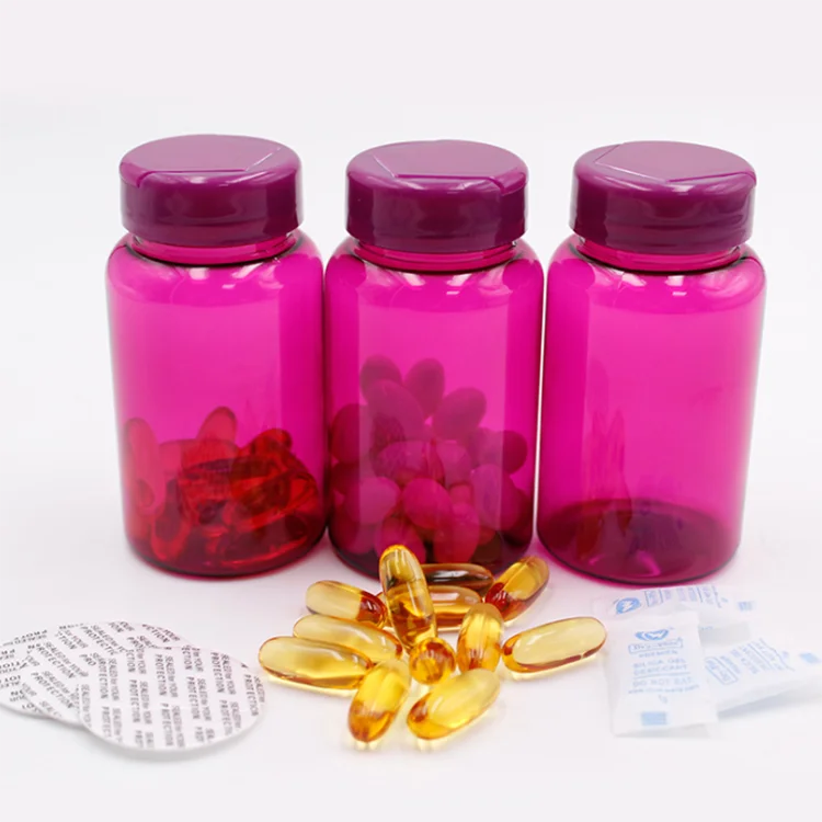 Factory Sale Pink Green Blue Child Resistant Reversible Plastic Capsules Health Care Pharmaceutical Vitamins Pill Bottles