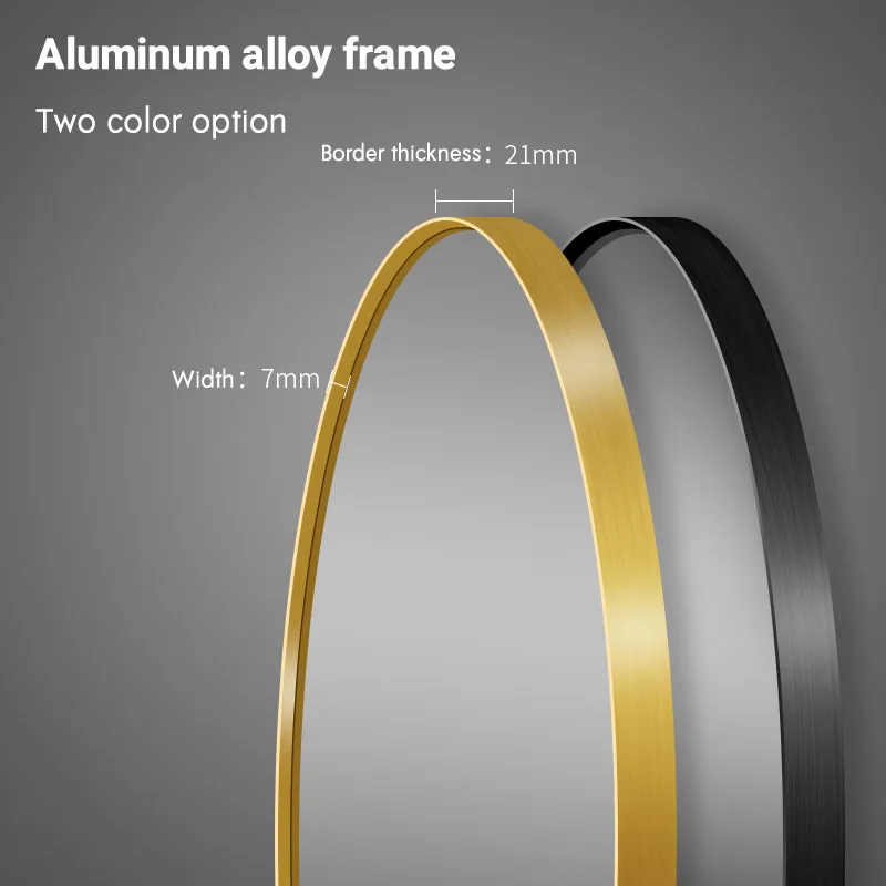 Aluminum alloy frame Arch small LED mirror touch screen led Light bath smart mirror intelligent wall mounted mirror with Antifog