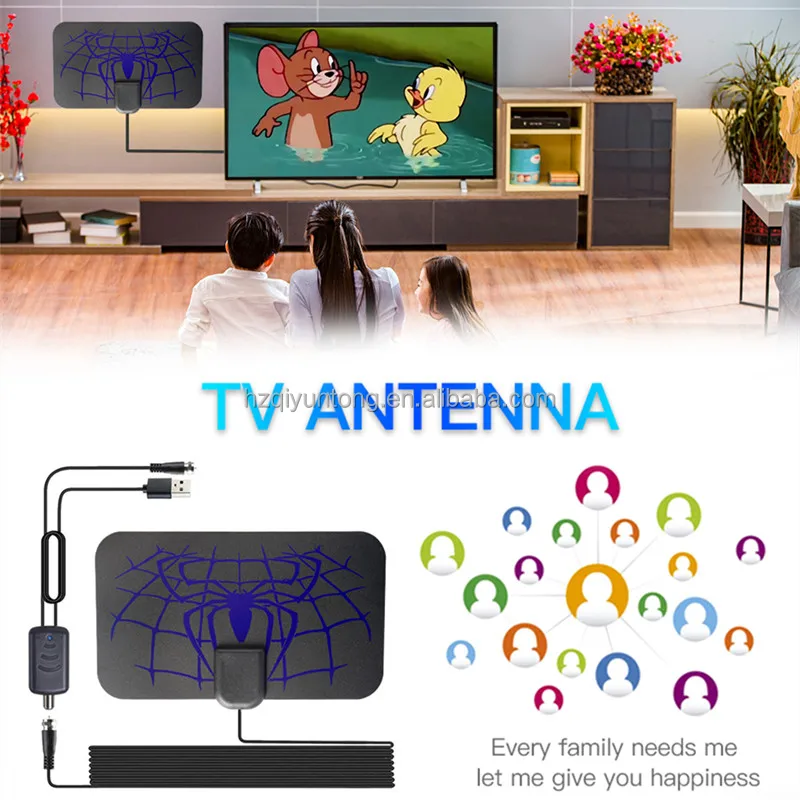 2024 Newest Portable HD Tv Antenna Indoor Support 4K 1080P Digital Antenna For All Older Tv Philippines