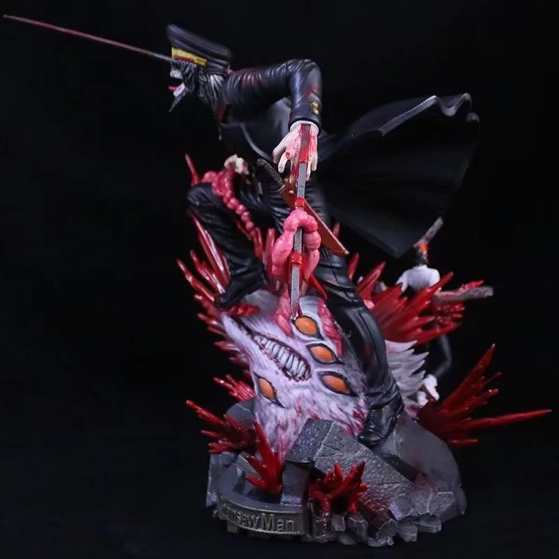 35CM Figuras de Chainsaw Man Denji Demon Hunter and Pochita PVC Movable Figure Anime Character Activity Model Toy