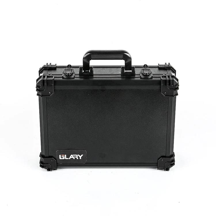 GLARY hard protective aluminum tool case box durable barber storage tool box case with foam abs portable tool carry box case
