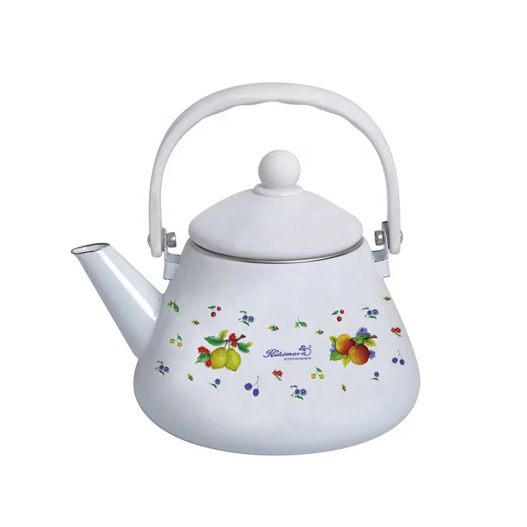 1.5L/ 2.0L/ 2.5L Fruit Flowers Tea Kettle Enamel Teapot Kettle And Teapot