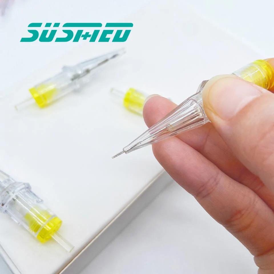 Permanent Makeup Needle With Tubes Cartridge Tattoo Needle Disposable Sterilized Tattoo Machine Needles