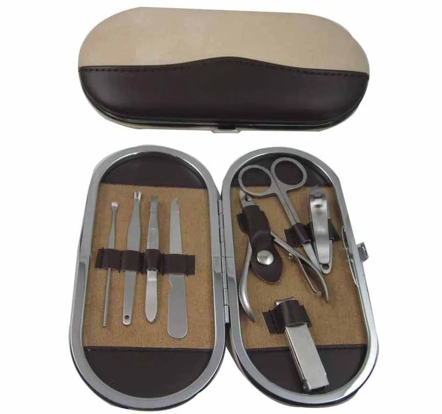 Solid Frame Case 8pcs All Stainless Steel Nail Manicure Set