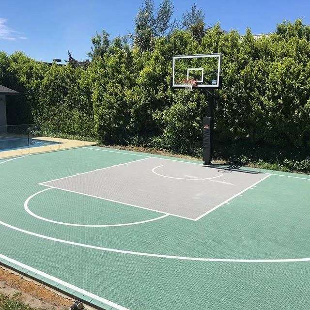 DIY outdoor backyard basketball court flooring kit Australia for sport court tiles