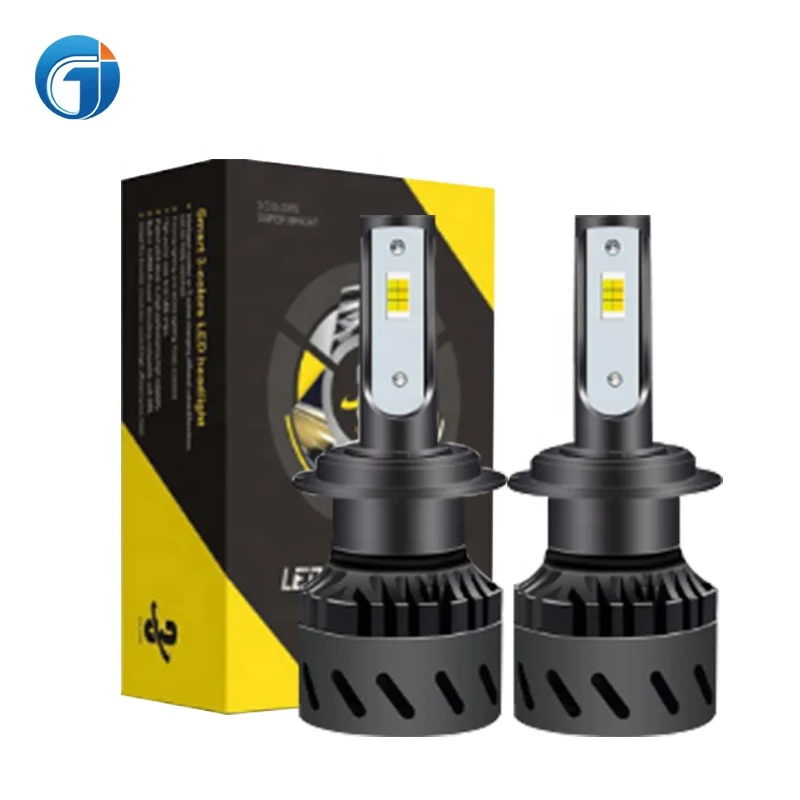 Best Selling Model Auto Lighting System Car Headlight Tri Colors Led H4 h13 9007 9004 12000Lumen Headlamp Fog Lights