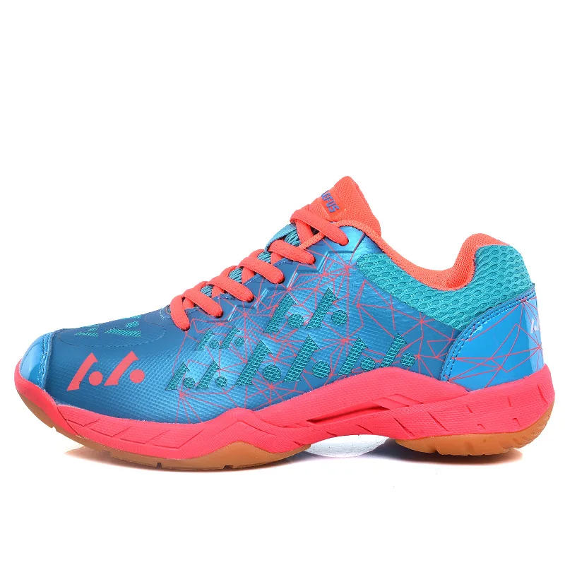 new model lining men resistant competition print blue new badminton shoes