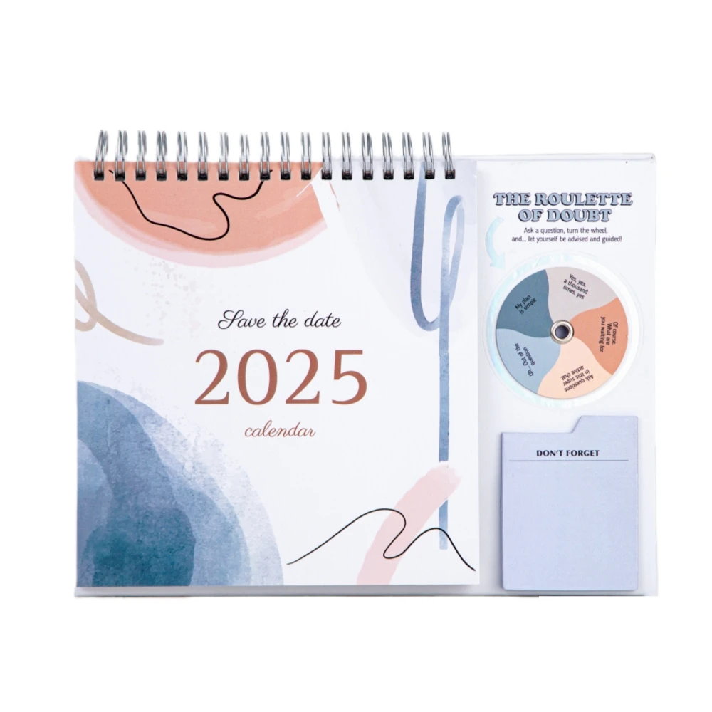 CUSTOM calendars 2025 calendar printing 12 months with stickers and to do list pink calendars for girls