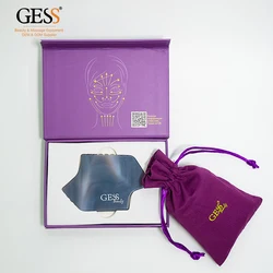 GESS Body Quartz Jade Stone Gua Sha Scraping Massage Board Tool Set gray agate