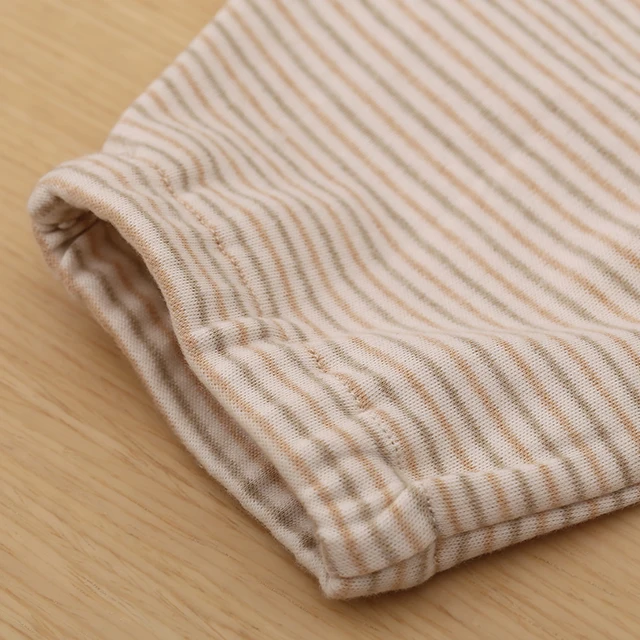 Baby Sleeping Bag 100% Organic Cotton Stripe Short Sleeve Baby Muslin Sleep Sack