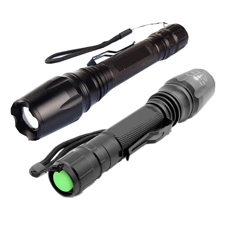 Long Range  T6 18650 Battery Powered Tactical  Big led Torch Light Waterproof Zoom High Power Flashlights