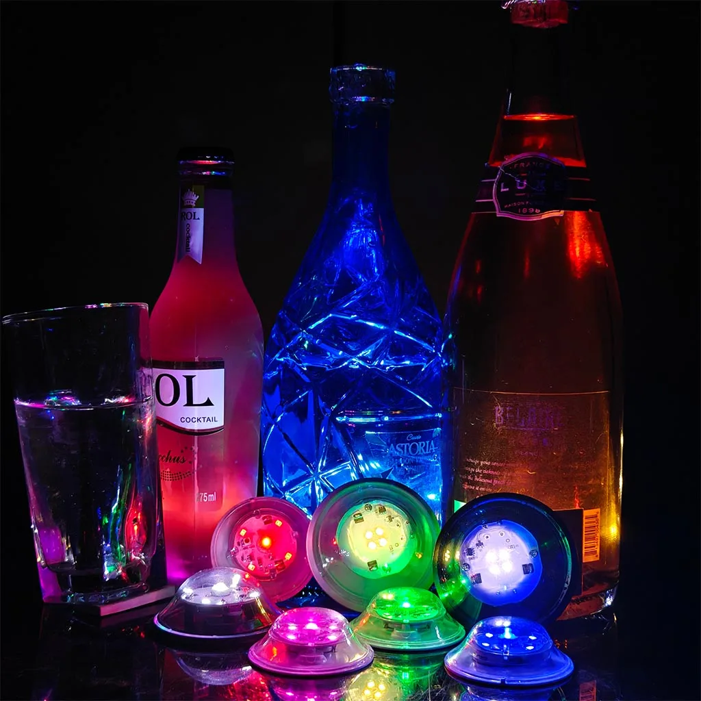 Christmas Party Decoration LED Light-Up Coaster Vodka Wine Bottle Lighting New Design for Festive Mood