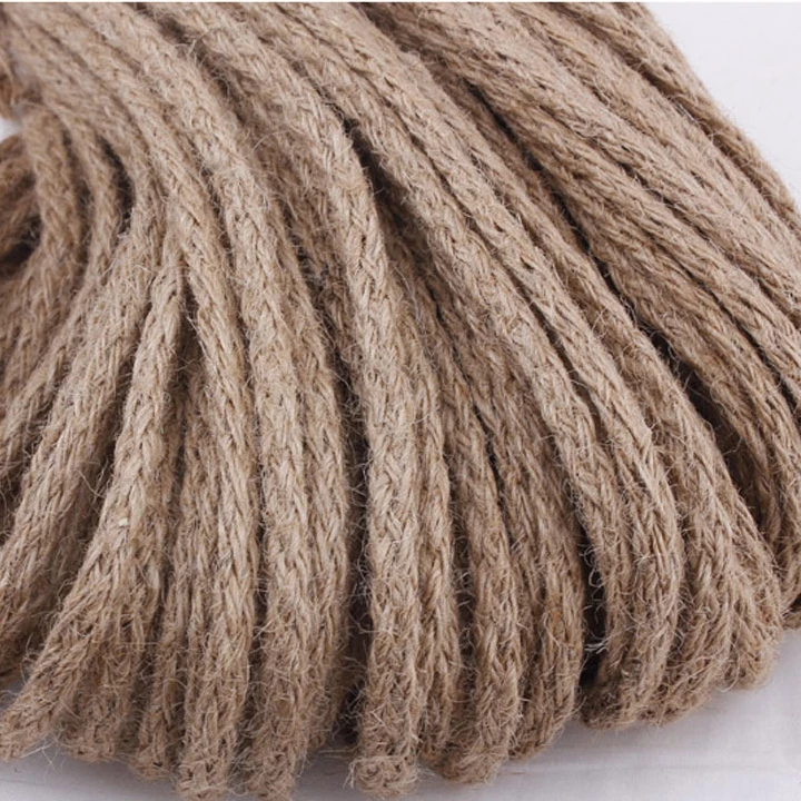 Factory Direct Sale 4mm Weaving Flat Jute Twine Rope Large Quantity Multi-Specification Round Twine Rope