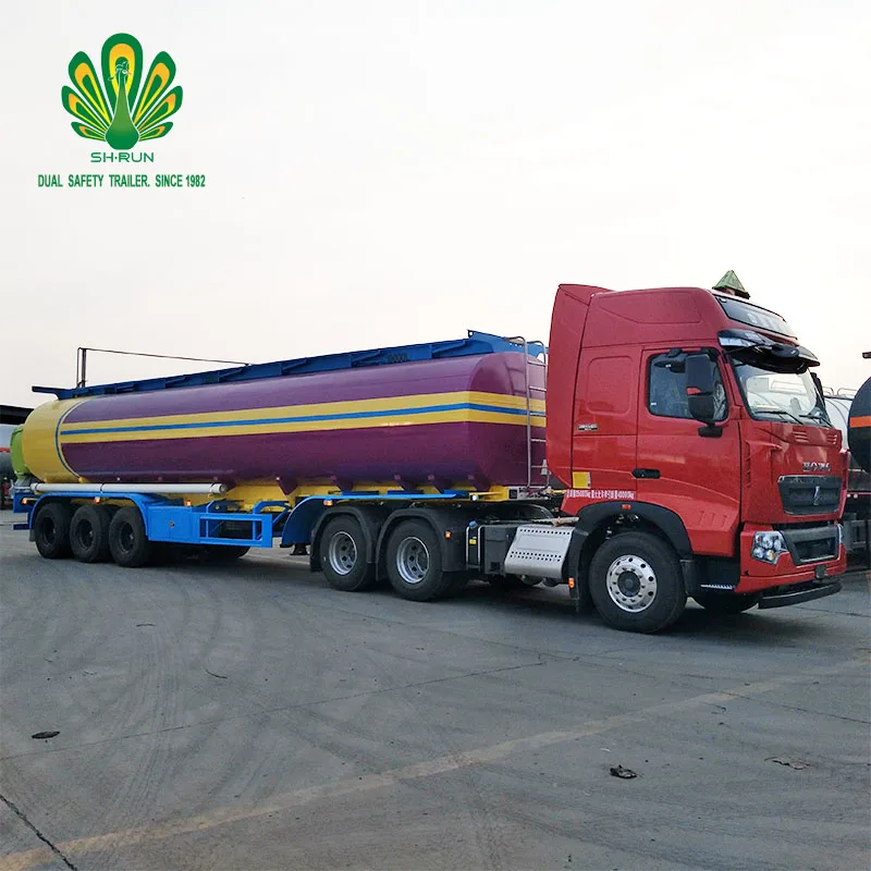 Bitumen Transportation Insulation Fuel Tanker Semi Trailer Chemical sulphuric acid transport tanker trailer