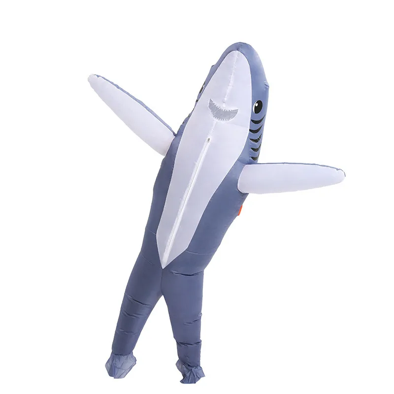 Funny Party Blow Up Suit Cosplay Inflatable Shark Fantasy Costume for Halloween