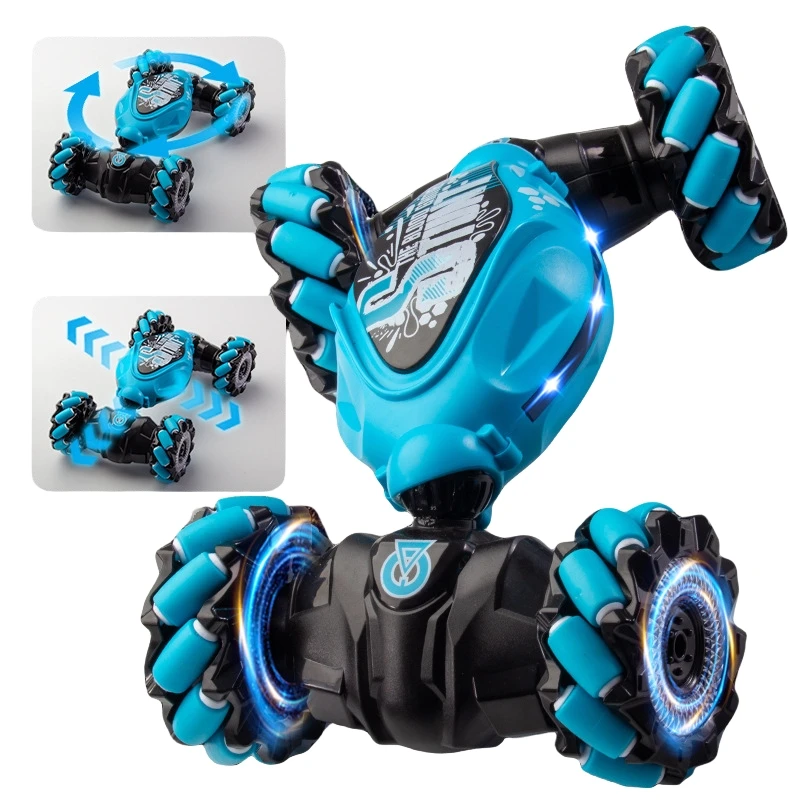 Double-Sided Stunt Remote Control Racing Car Kids Four-Wheel Drive Off-Road Vehicle Sound Light Effects Gesture RC Car Charger