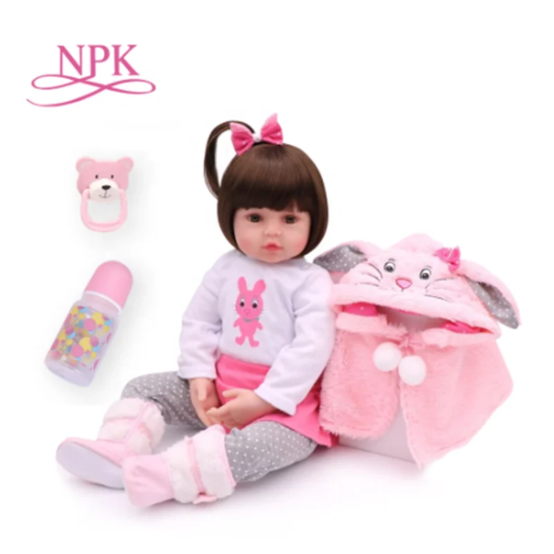 NPK Hot New Baby Reborn Doll 47cm 55cm Baby Girl Dolls Soft Silicone Boneca Reborn Brinquedos Bonecas Pink Princess Gifts Toys