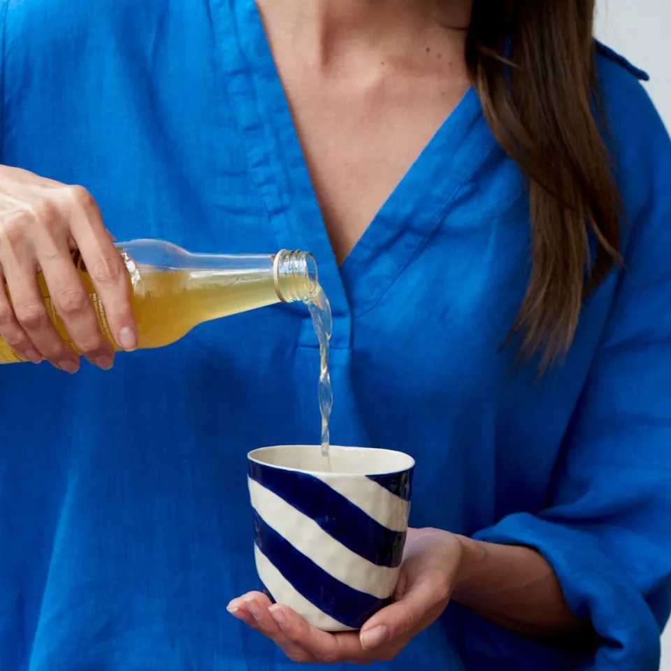 Pastel striped design nordic style drinkware stoneware water cup ceramic customs tea mug for coffee