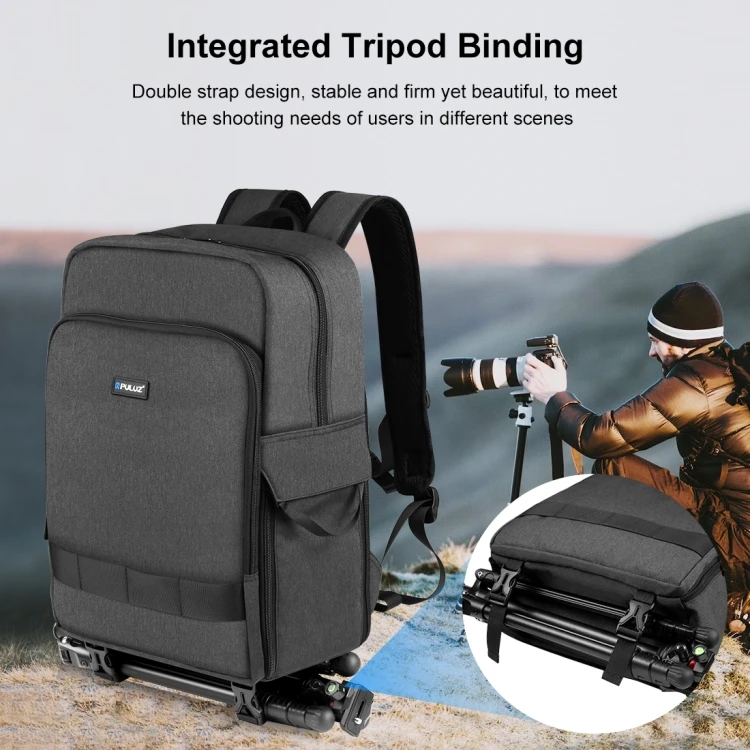 Explosive New Products PULUZ Outdoor Portable Camera Dual Shoulders Backpack Laptop Bag Outdoor Shoulder Bag Backpack