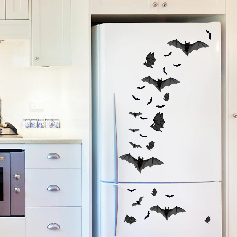 Yiyao Хэллоуин окна наклейка Паук Паутина жуткий летучие мыши стикер