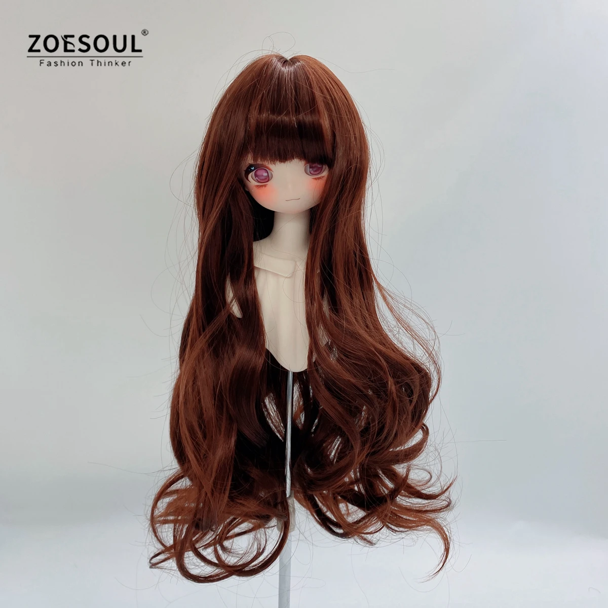 1/3 1/4 Doll Wig Blonde Brown Long Curly Wavy BJD Doll Wig For SD Doll Making Accessories