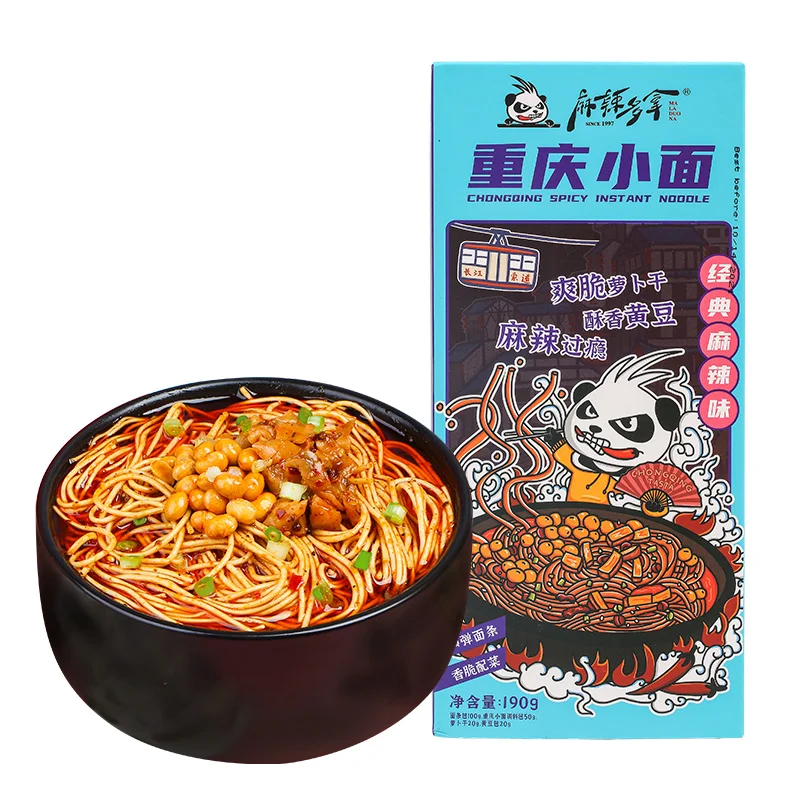 
Chongqing Spicy Flavor Factory Price Vegetarian Instant Ramen Food Noodles 