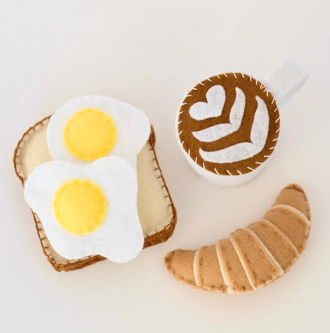 Felt Breakfast Set Montessori Learning Felt Play Food Felt Cookies