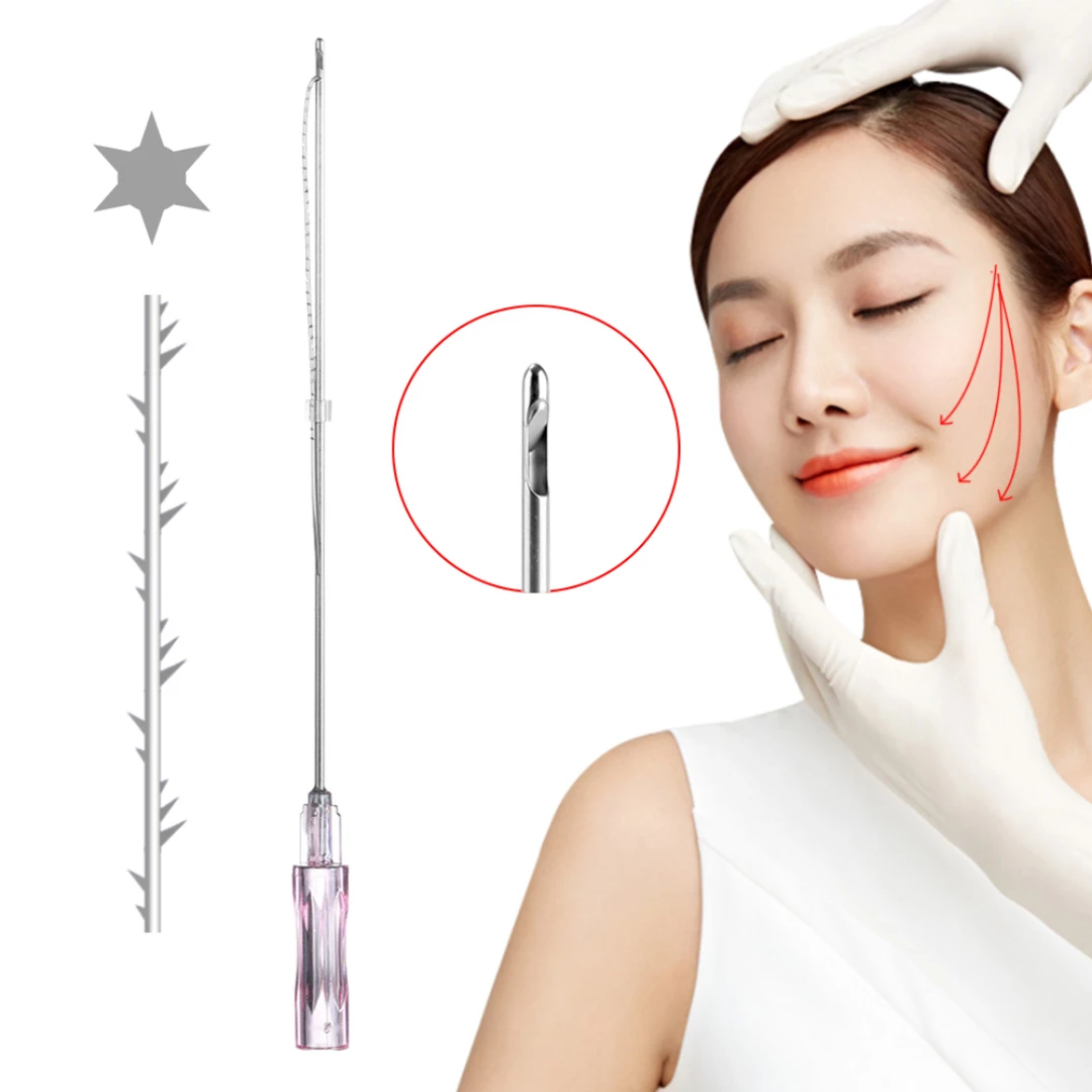 Medical Absorbable Blunt W 18g 120mm Cog 6d Pcl For Face Lifting