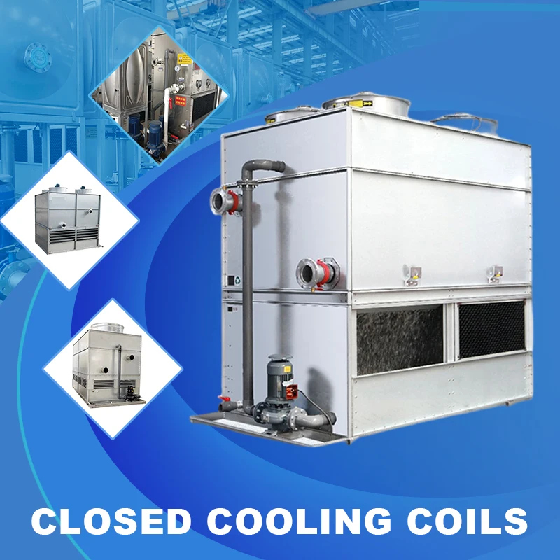 closed cooling tower Stainless steel shell Copper tube Squar steel frame water tower