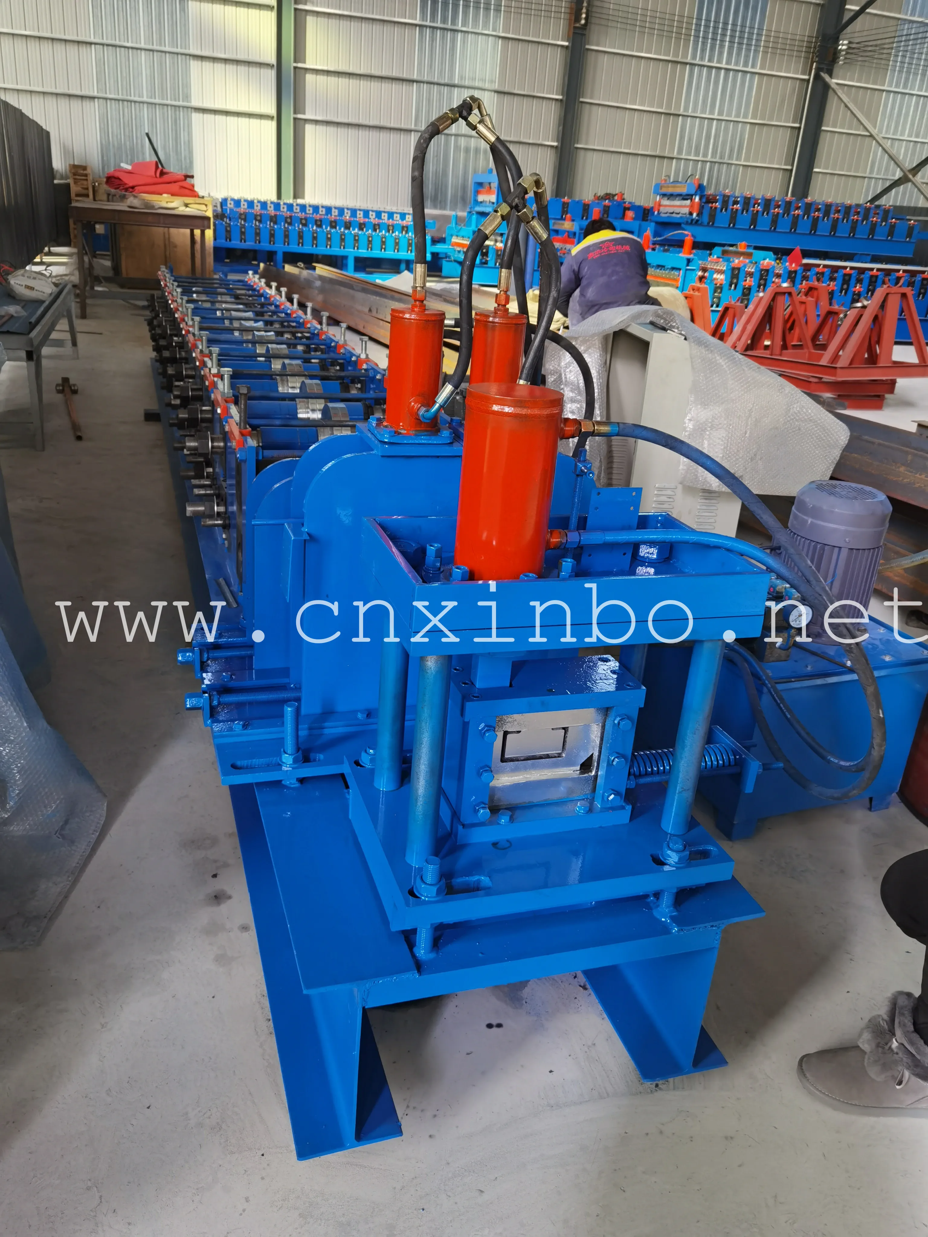 High Speed Precut C Z 100 Purlin Making Roll Forming Machine for Automatic Interchangeable CZ Steel Fast-Changing