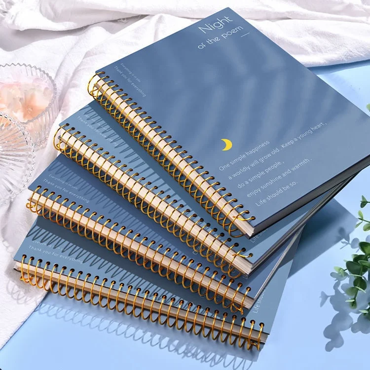 Promotion school thick custom hardcover B5 spiral bound paper libretas notebook