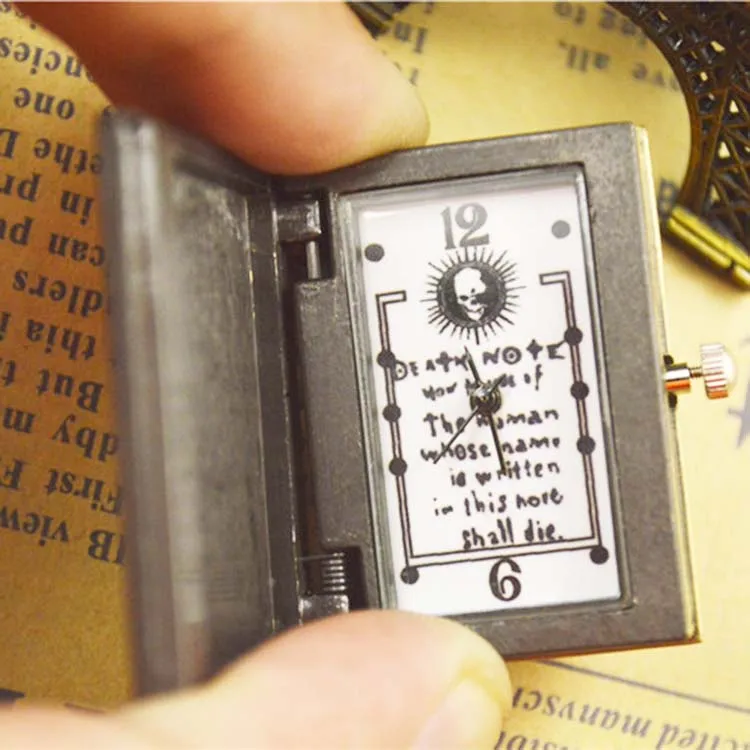 Japanese Anime Antique Necklace Chain Clock Pendant Death Note Book Quartz Pocket Watch for Men Women
