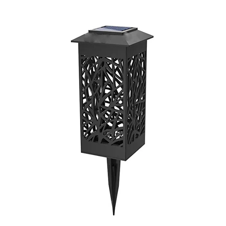 Уличные садовые фонари HOMIFINE IP65 на солнечной батарее, светодиодные светильники для газона с полым сетчатым датчиком