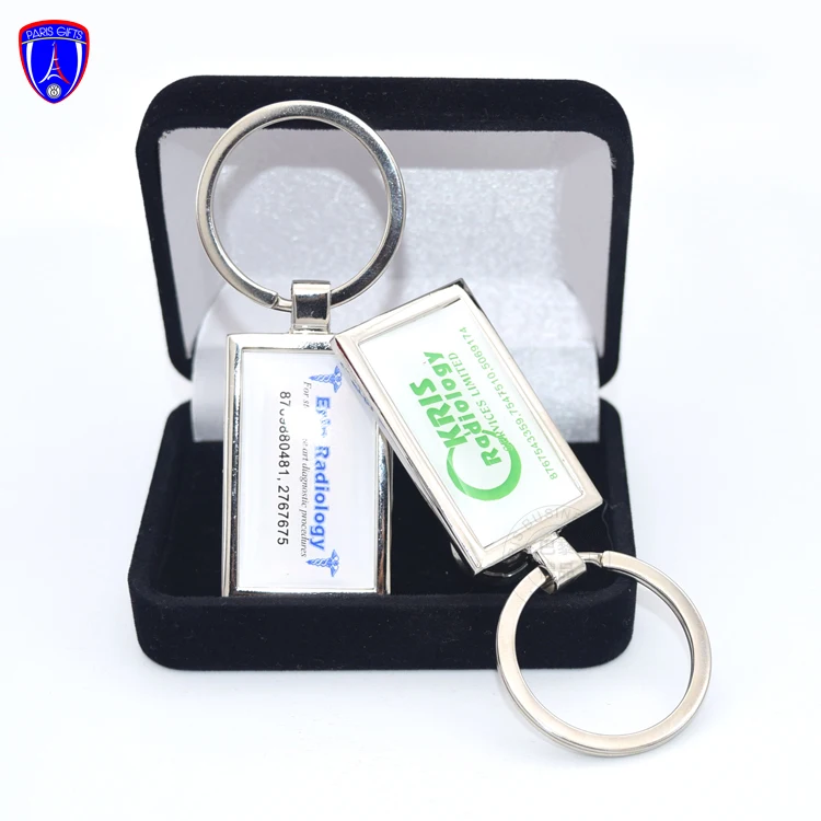 Promotion High Quality Zinc Alloy Epoxy Metal key chain for print With Epoxy Logo