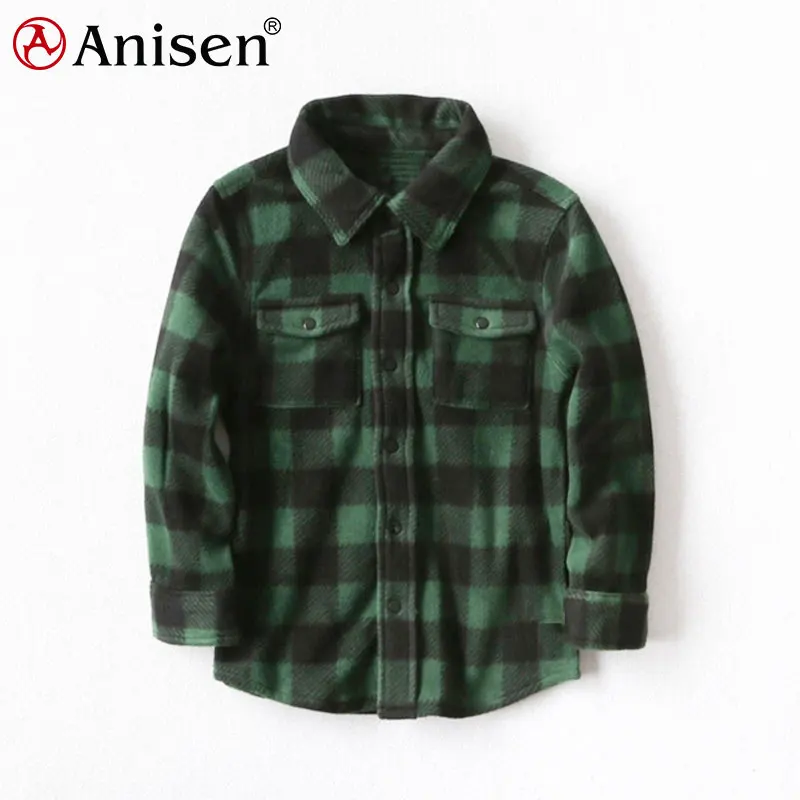 
2021 Hot Sale Oem Service Custom Plaids Windproof Winter Clothing Polar Fleece Jacket for Kids 