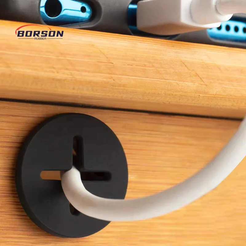 Silicone rubber Desk Grommets Cable Cord Grommet Flexible Cable Wire Hole Cover Desk Round Computer Hole Silicone Grommet