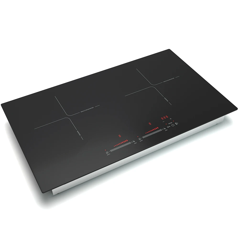 OEM Hot Selling Microcrystalline Panel 2200W+2200W Two Burner Induction Cooker Electric Plate for Touch Control
