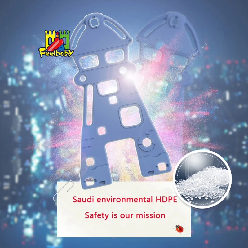 Feelbaby children indoor playground kids plastic slide single