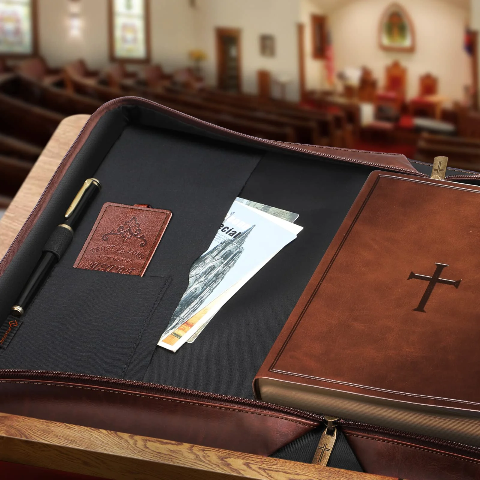 Улучшенная сублимационная сумка для Библии чехол для книги Библия чехол для переноски идеальный подарок для мужчин кожаный чехол для книги